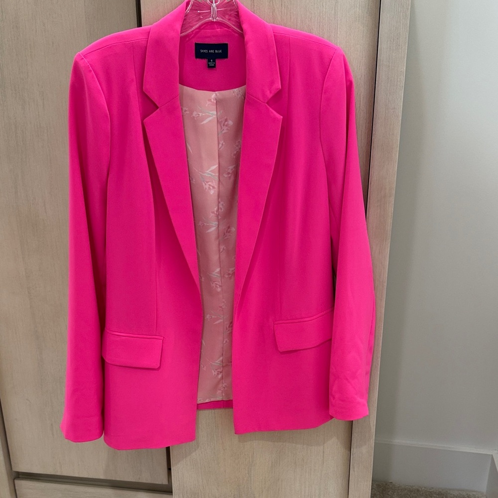 Skies Are Blue Vibrant Pink Women's Blazer